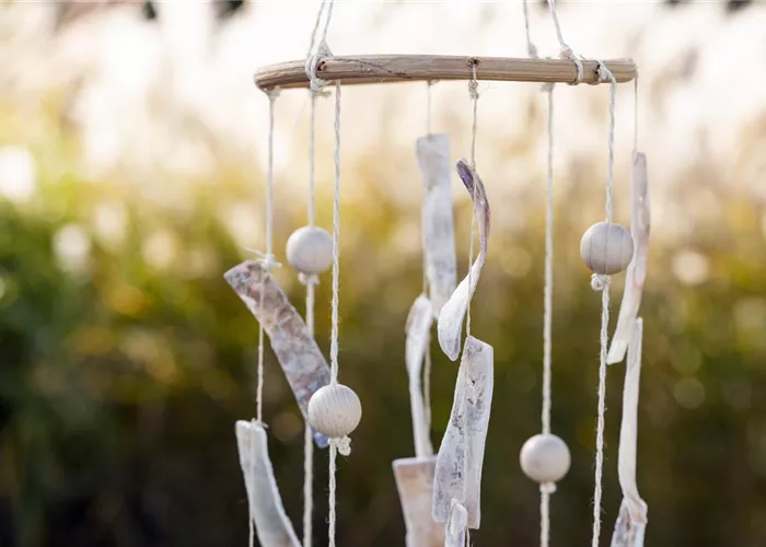 Windspiele im Garten